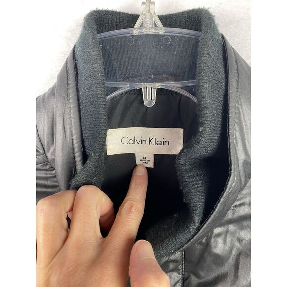 Calvin Klein Womens Jacket Medium Black Puffer Lightweight Packable Outerwear - Picture 2 of 14